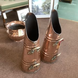 PAIR OF COPPER COAL SCUTTLES